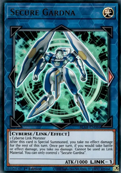Secure Gardna BLAR-EN086 Yu-Gi-Oh card from Battles of Legend: Armageddon