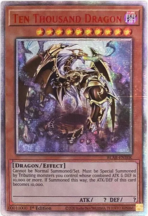 Ten Thousand Dragon BLAR-EN10K Yu-Gi-Oh card from Battles of Legend: Armageddon