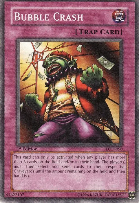 Bubble Crash LOD-090 Unlimited Yu-Gi-Oh card from Legacy of Darkness