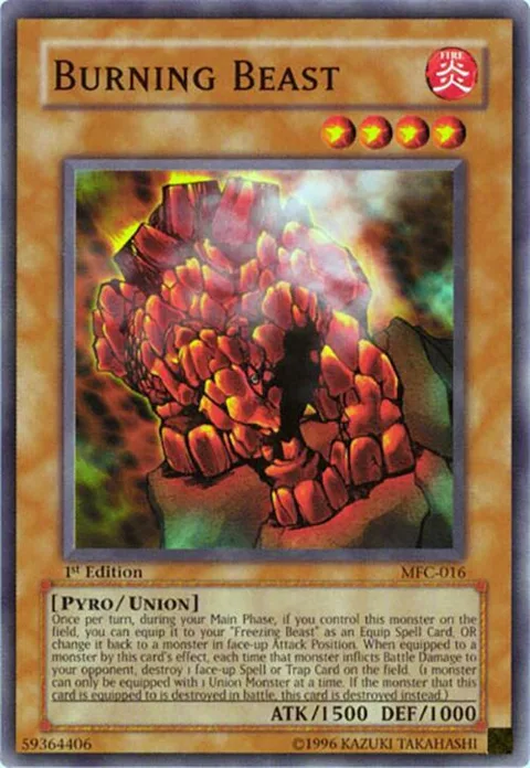 Burning Beast MFC-016 Unlimited Yu-Gi-Oh card from Magician's Force