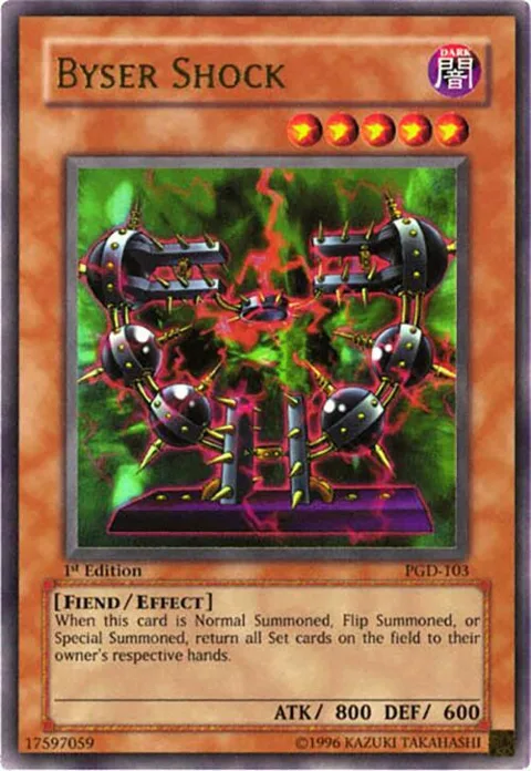 Byser Shock PGD-103 1st Edition Yu-Gi-Oh card from Pharaonic Guardian