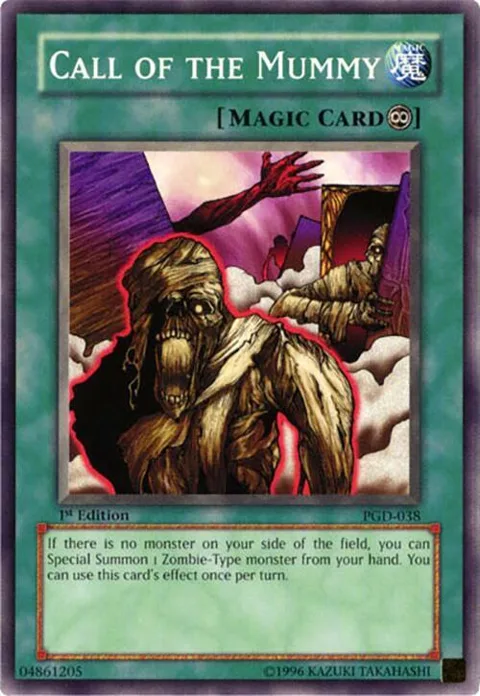 Call of the Mummy PGD-038 1st Edition Yu-Gi-Oh card from Pharaonic Guardian
