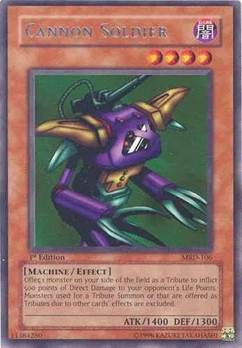 Cannon Soldier MRD-106 Unlimited Yu-Gi-Oh card from Metal Raiders