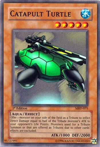 Catapult Turtle MRD-075 Unlimited Yu-Gi-Oh card from Metal Raiders