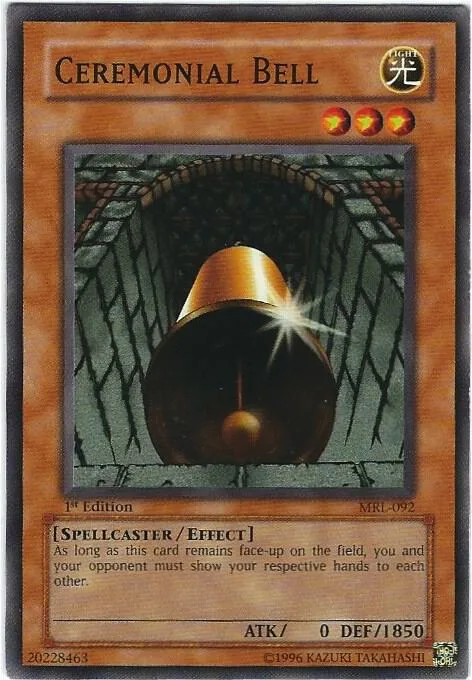 Ceremonial Bell MRL-092 Unlimited Yu-Gi-Oh card from Magic Ruler