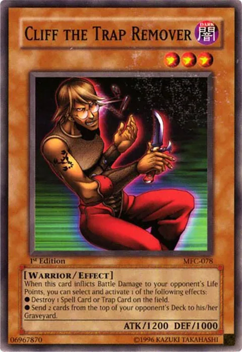 Cliff the Trap Remover MFC-078 1st Edition Yu-Gi-Oh card from Magician's Force