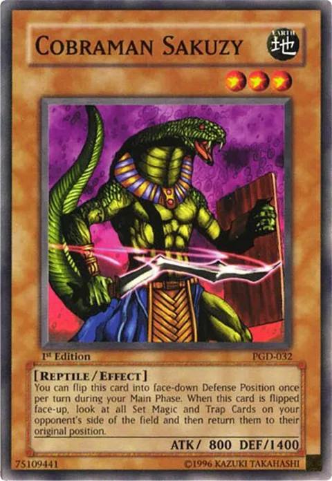 Cobraman Sakuzy PGD-032 Unlimited Yu-Gi-Oh card from Pharaonic Guardian