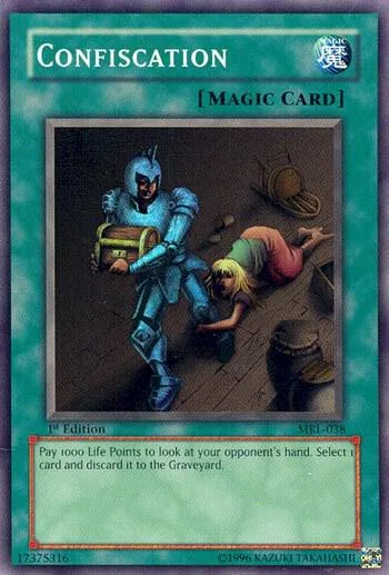 Confiscation MRL-038 1st Edition Yu-Gi-Oh card from Magic Ruler