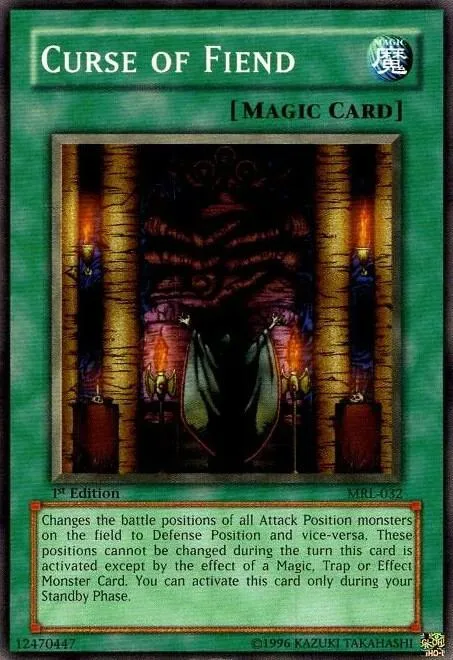 Curse of Fiend MRL-032 1st Edition Yu-Gi-Oh card from Magic Ruler