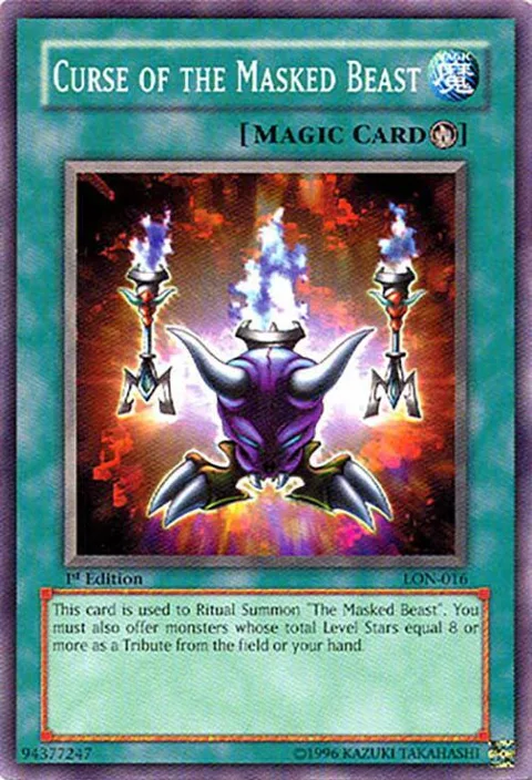 Curse of the Masked Beast LON-016 Yu-Gi-Oh card from Labyrinth of Nightmare