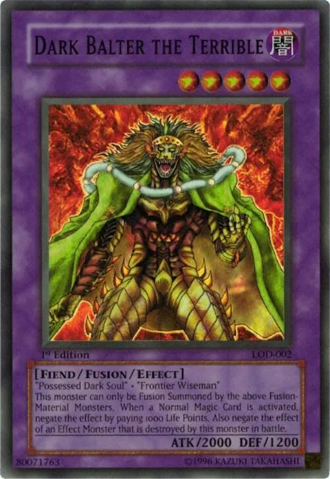 Dark Balter the Terrible LOD-002 Unlimited Yu-Gi-Oh card from Legacy of Darkness