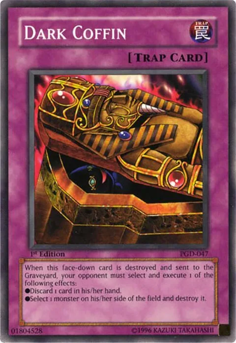 Dark Coffin PGD-047 Unlimited Yu-Gi-Oh card from Pharaonic Guardian