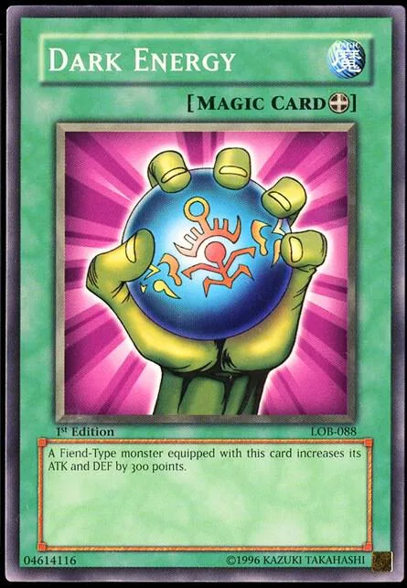 Dark Energy LOB-088 1st Edition Yu-Gi-Oh card from The Legend of Blue Eyes White Dragon