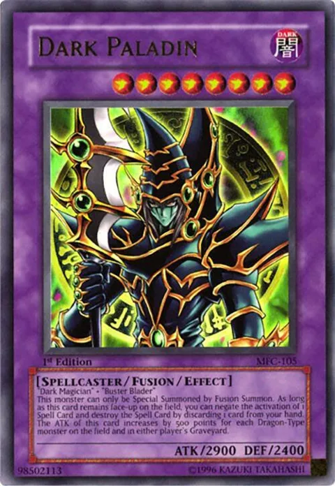 Dark Paladin 1st Edition Artwork MFC-105 Yu-Gi-Oh card from Magician's Force