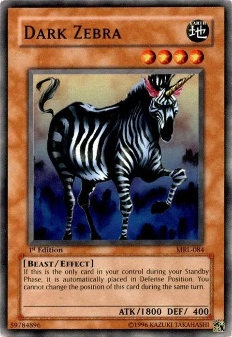 Dark Zebra MRL-084 Unlimited Yu-Gi-Oh card from Magic Ruler