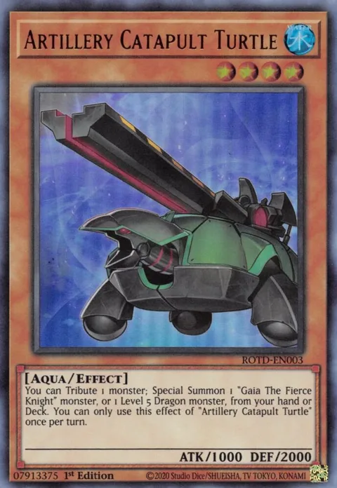 Artillery Catapult Turtle ROTD-EN003 Yu-Gi-Oh card from Rise of the Duelist