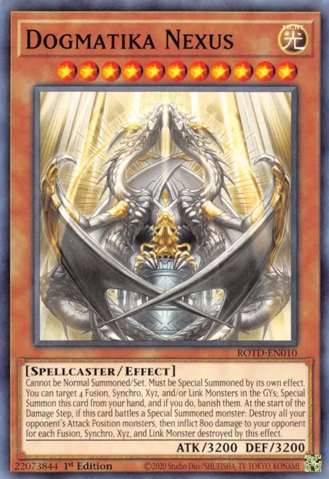 Dogmatika Nexus ROTD-EN010 Yu-Gi-Oh card from Rise of the Duelist