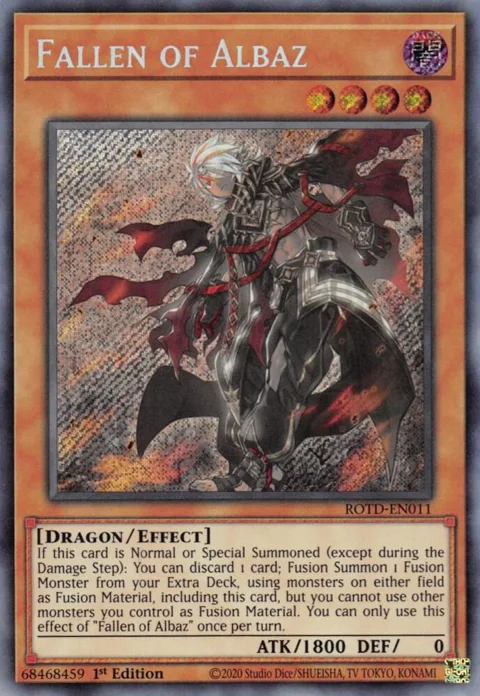 Fallen of Albaz ROTD-EN011 Yu-Gi-Oh card from Rise of the Duelist