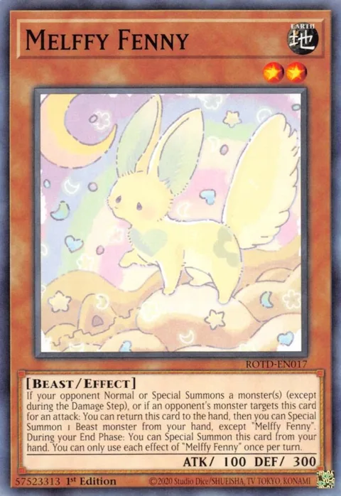 Melffy Fenny ROTD-EN017 Yu-Gi-Oh card from Rise of the Duelist