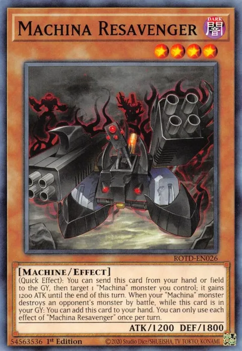 Machina Resavenger ROTD-EN026 Yu-Gi-Oh card from Rise of the Duelist