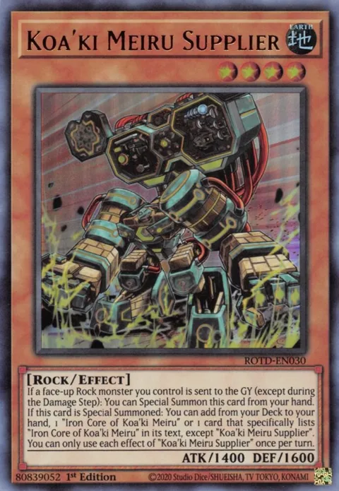 Koa'ki Meiru Supplier ROTD-EN030 Yu-Gi-Oh card from Rise of the Duelist