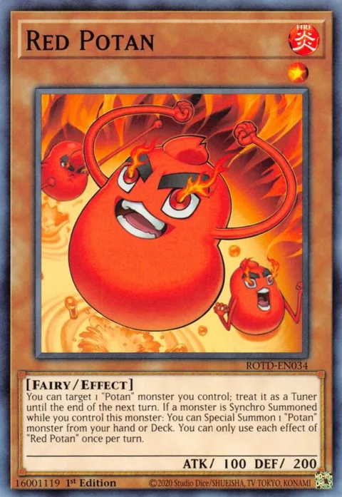 Red Potan ROTD-EN034 Yu-Gi-Oh card from Rise of the Duelist