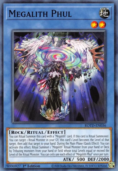 Megalith Phul ROTD-EN036 Yu-Gi-Oh card from Rise of the Duelist