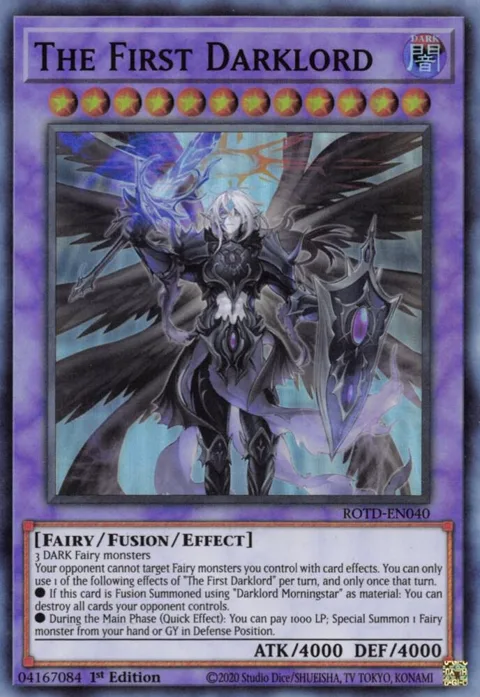 The First Darklord ROTD-EN040 Yu-Gi-Oh card from Rise of the Duelist