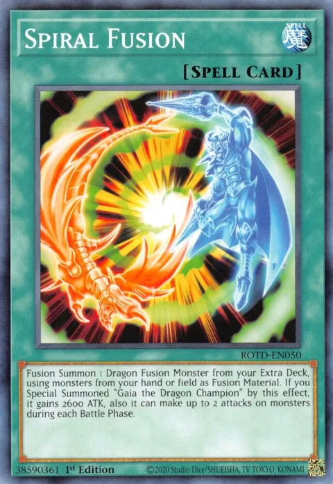 Spiral Fusion ROTD-EN050 Yu-Gi-Oh card from Rise of the Duelist
