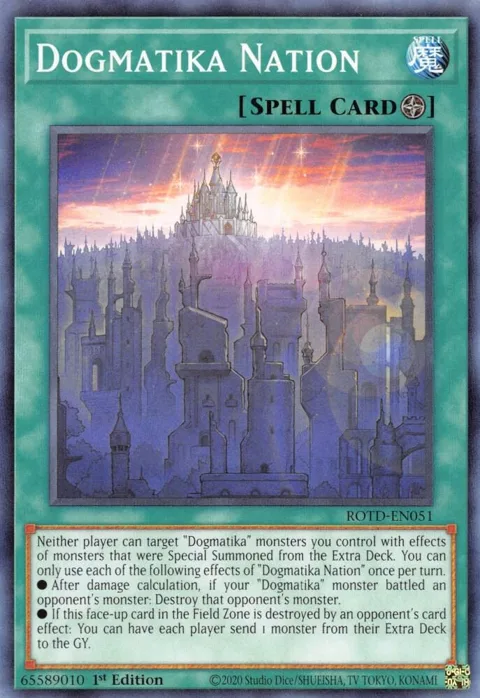 Dogmatika Nation ROTD-EN051 Yu-Gi-Oh card from Rise of the Duelist