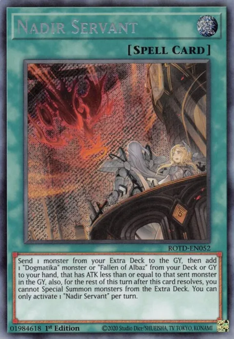 Nadir Servant ROTD-EN052 Yu-Gi-Oh card from Rise of the Duelist