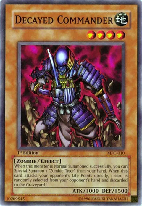 Decayed Commander MFC-010 1st Edition Yu-Gi-Oh card from Magician's Force