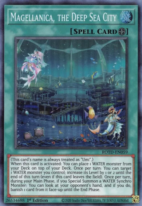 Magellanica, the Deep Sea City ROTD-EN059 Yu-Gi-Oh card from Rise of the Duelist