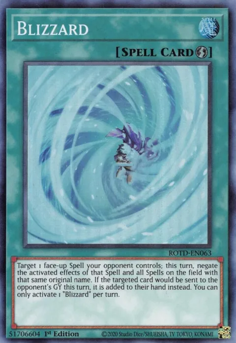 Blizzard ROTD-EN063 Yu-Gi-Oh card from Rise of the Duelist