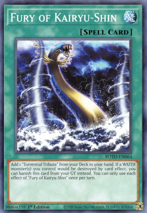 Fury of Kairyu-Shin ROTD-EN064 Yu-Gi-Oh card from Rise of the Duelist