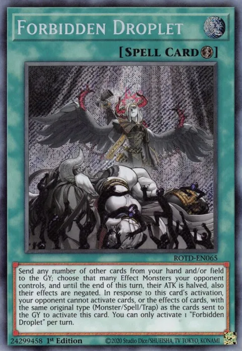 Forbidden Droplet ROTD-EN065 Yu-Gi-Oh card from Rise of the Duelist