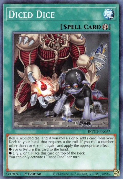 Diced Dice ROTD-EN067 Yu-Gi-Oh card from Rise of the Duelist