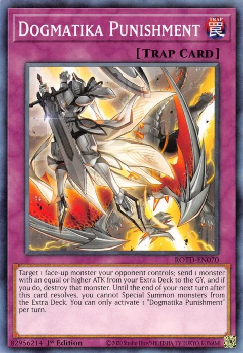 Dogmatika Punishment ROTD-EN070 Yu-Gi-Oh card from Rise of the Duelist