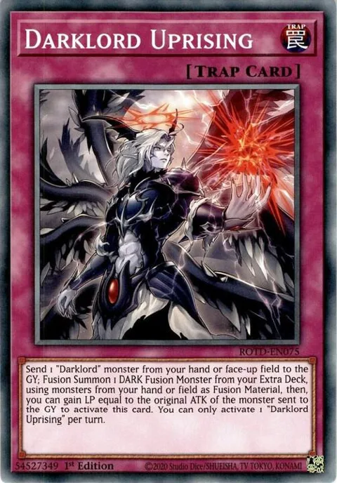 Darklord Uprising ROTD-EN075 Yu-Gi-Oh card from Rise of the Duelist