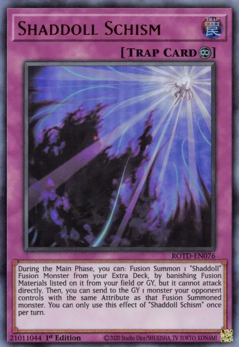 Shaddoll Schism ROTD-EN076 Yu-Gi-Oh card from Rise of the Duelist