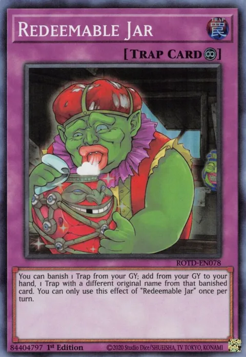 Redeemable Jar ROTD-EN078 Yu-Gi-Oh card from Rise of the Duelist