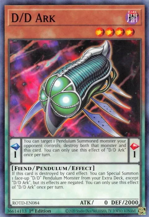 D/D Ark ROTD-EN084 Yu-Gi-Oh card from Rise of the Duelist