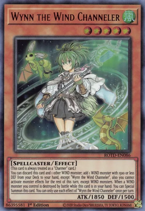 Wynn the Wind Channeler ROTD-EN086 Yu-Gi-Oh card from Rise of the Duelist