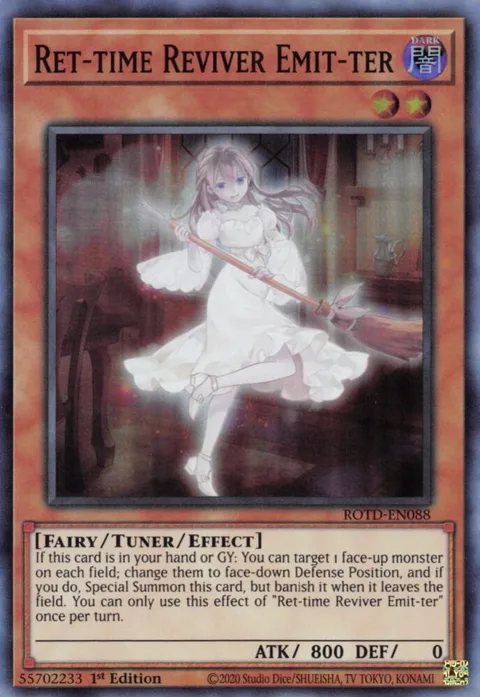 Ret-time Reviver Emit-ter ROTD-EN088 Yu-Gi-Oh card from Rise of the Duelist