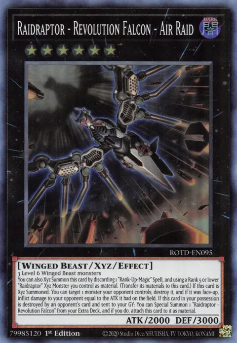 Raidraptor - Revolution Falcon - Air Raid ROTD-EN095 Yu-Gi-Oh card from Rise of the Duelist