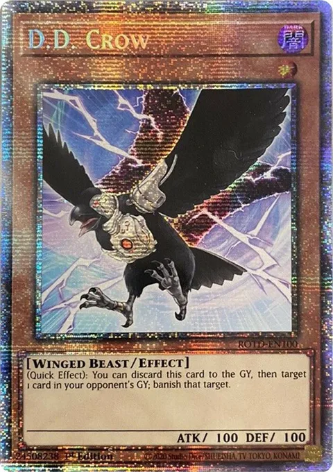 D.D. Crow Starlight Rare ROTD-EN100 Yu-Gi-Oh card from Rise of the Duelist