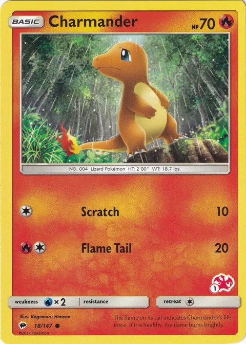 Charmander - 18/147 #1 Charizard Stamped #018/147 Pokémon card from Battle Academy