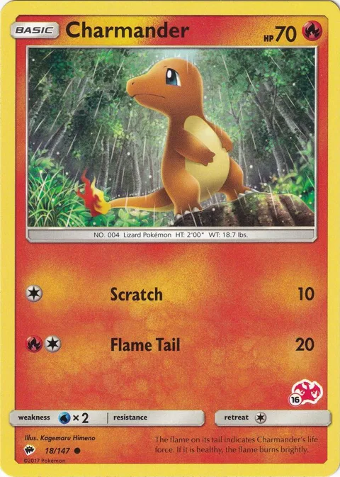 Charmander - 18/147 #16 Charizard Stamped #018/147 Pokémon card from Battle Academy