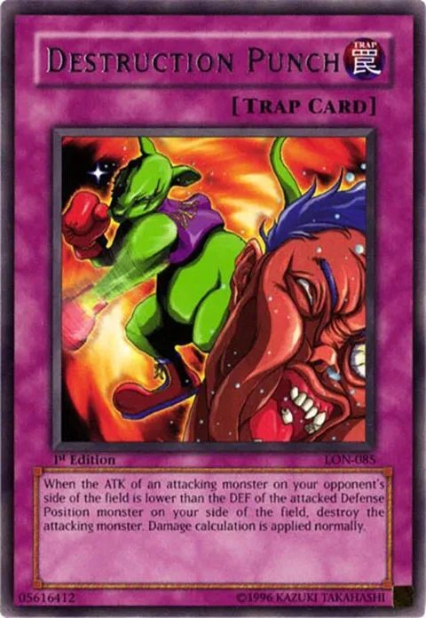 Destruction Punch LON-085 Unlimited Yu-Gi-Oh card from Labyrinth of Nightmare
