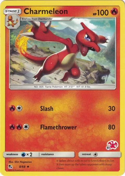Charmeleon - 8/68 #51 Charizard Stamped #008/068 Pokémon card from Battle Academy